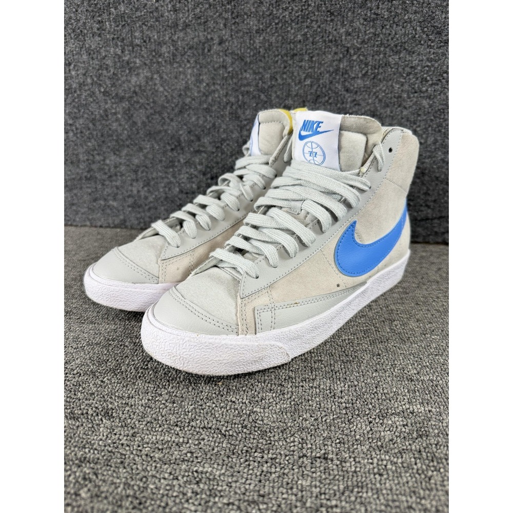 Nike Blazer Mid 77 Shoes Mens 7 Gray Blue Suede Mid Top Sneakers CV8927-001